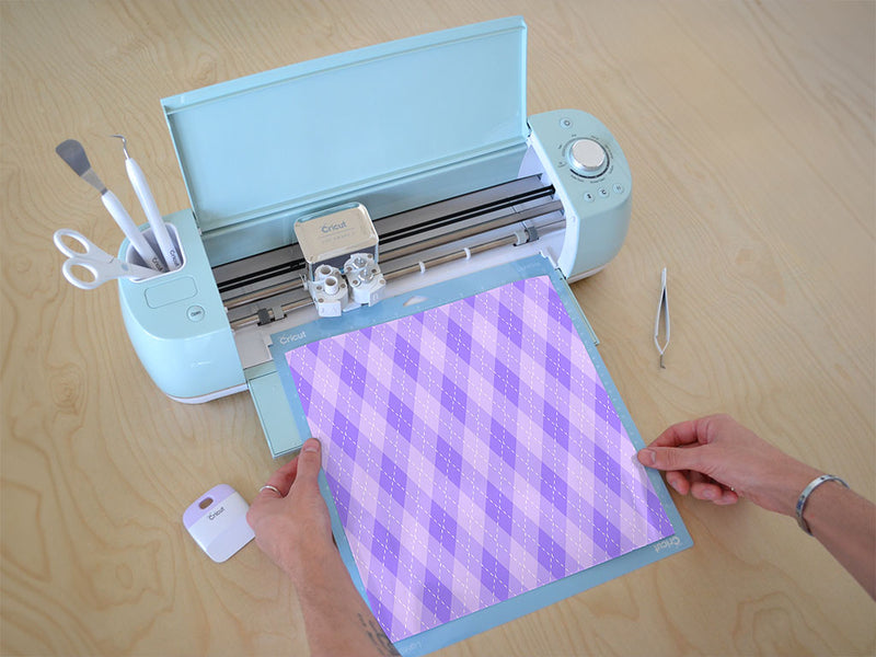 calming orchid argyle Cricut Compatible Vinyl