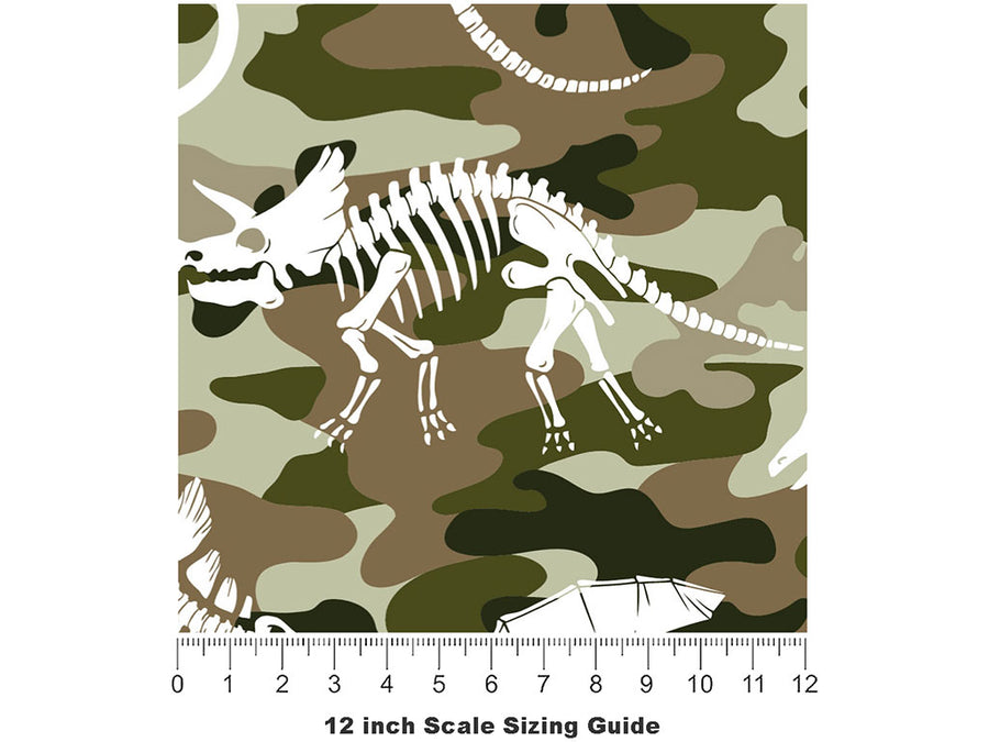 Camo Dino Dinosaur Vinyl Film Pattern Size 12 inch Scale~Rwraps Camo Dino Dinosaur Sizing Chart~2