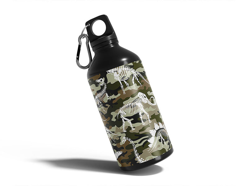 camo dino dinosaur Water Bottle DIY Stickers
