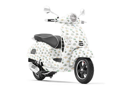 Camper Vans Camping Vespa Scooter Wrap Film