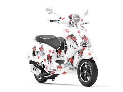 Canadian Hockey Sport Vespa Scooter Wrap Film