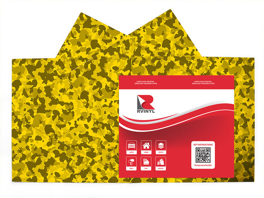 canary masquerade camouflage Craft Vinyl Sheet Pack