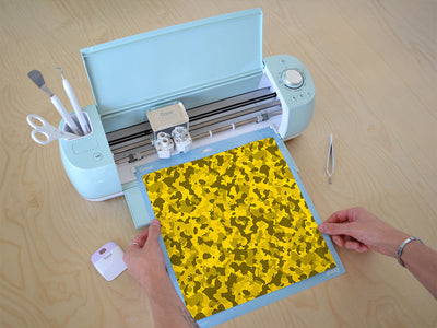 canary masquerade camouflage Cricut Compatible Vinyl
