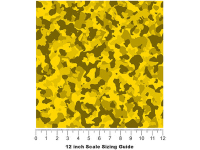 Canary Masquerade Camouflage Vinyl Film Pattern Size 12 inch Scale~Rwraps Canary Masquerade Camouflage Sizing Chart~3