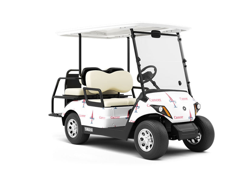 Cancer Swords Astrology Wrapped Golf Cart