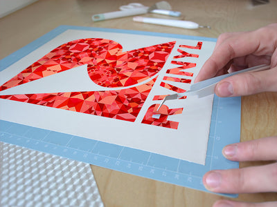 candy apples mosaic Easy Weed Craft Vinyl