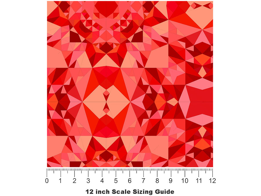 Candy Apples Mosaic Vinyl Film Pattern Size 12 inch Scale~Rwraps Candy Apples Mosaic Sizing Chart~2