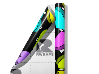 Candygram Crunch Heart Wrap Film Sheets~Rwraps Series 914 Candygram Crunch Heart Scrolled Sheet~3