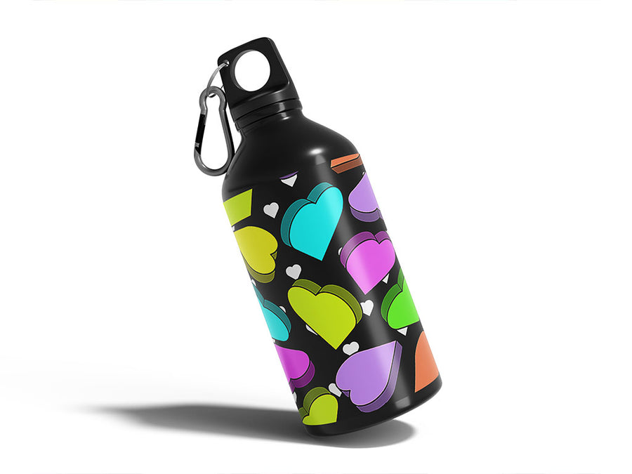 candygram crunch heart Water Bottle DIY Stickers