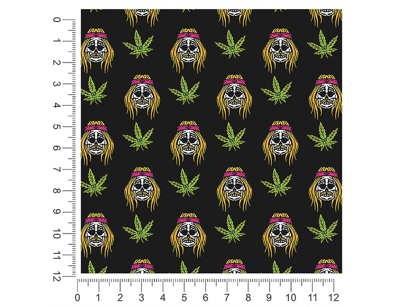 cannabinoid skulls skull and bones 1ft x 1ft Craft Sheets