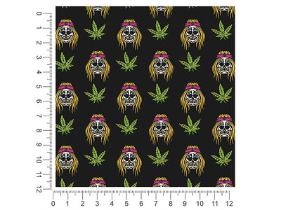 cannabinoid skulls skull and bones 1ft x 1ft Craft Sheets