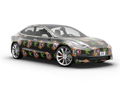 Cannabinoid Skulls Halloween Vehicle Vinyl Wrap