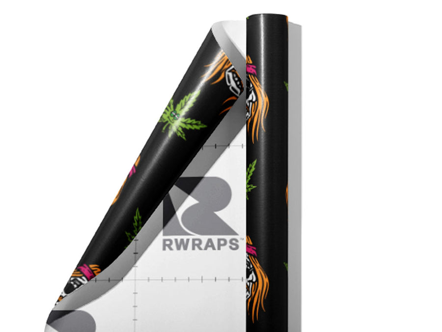 Cannabinoid Skulls Halloween Wrap Film Sheets~Rwraps Series 914 Cannabinoid Skulls Halloween Scrolled Sheet~3