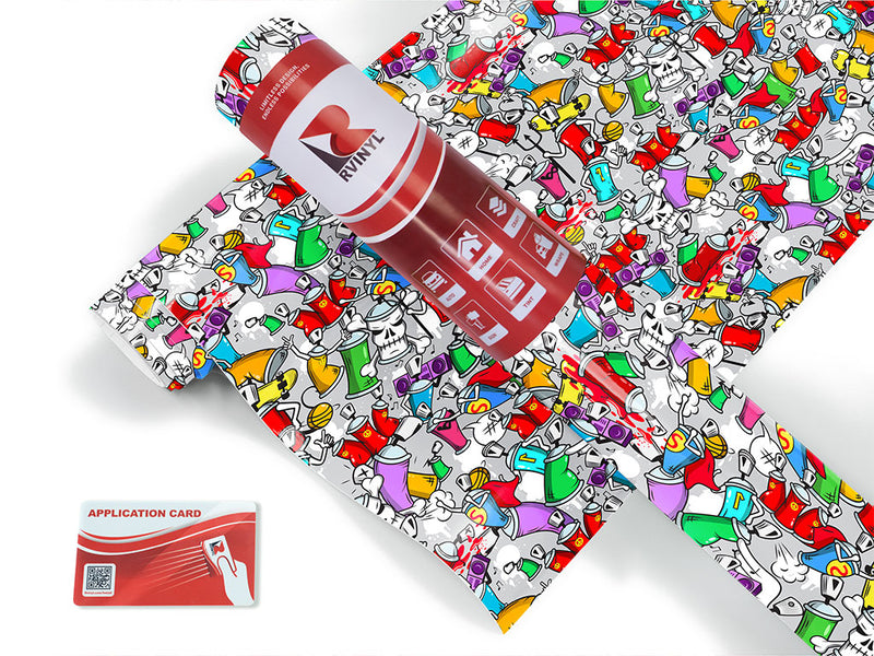 cannon fire graffiti Craft Vinyl Roll