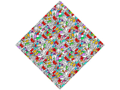 Cannon Fire Graffiti Vinyl Wrap Pattern