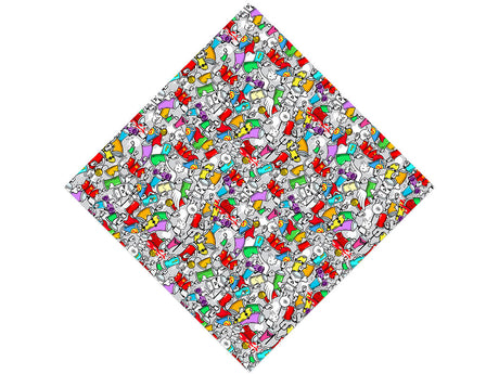 Cannon Fire Graffiti Vinyl Wrap Pattern