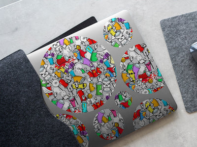 cannon fire graffiti DIY Laptop Stickers