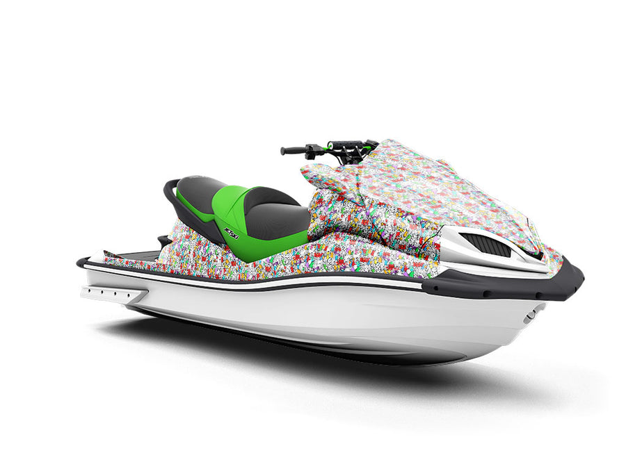 Cannon Fire Graffiti Jet Ski Vinyl Customized Wrap