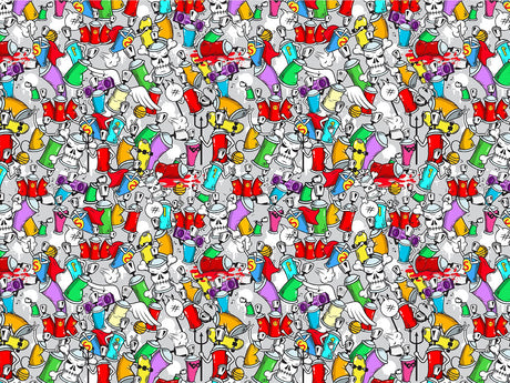 Cannon Fire Graffiti Vinyl Wrap Pattern~Rwraps Series 914 Digitally Printed Vinyl Wrap~0