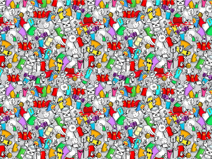 Cannon Fire Graffiti Vinyl Wrap Pattern~Rwraps Series 914 Digitally Printed Vinyl Wrap~0
