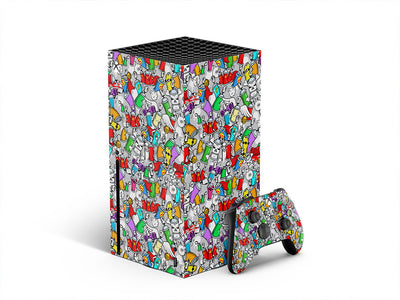 cannon fire graffiti XBOX DIY Decal