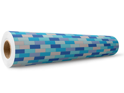 Capri Blue Brick Wrap Film Wholesale Roll~Rwraps Series 914 Digitally Printed Vinyl Roll~5