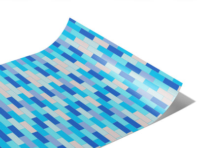 Capri Blue Brick Vinyl Wraps~Rwraps Series 914 Digitally Printed Vinyl Wrap~1
