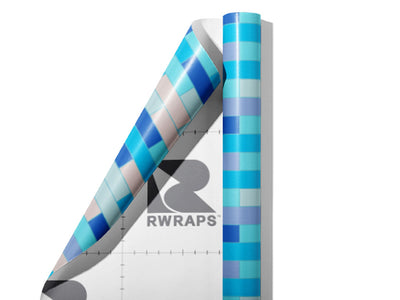 Capri Blue Brick Wrap Film Sheets~Rwraps Series 914 Capri Blue Brick Scrolled Sheet~4