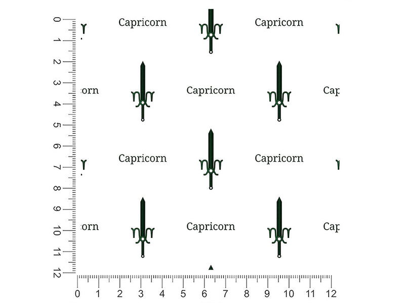 capricorn swords astrology 1ft x 1ft Craft Sheets