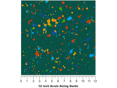 Capturing Moods Paint Splatter Vinyl Film Pattern Size 12 inch Scale~Rwraps Capturing Moods Paint Splatter Sizing Chart~2