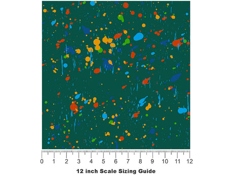 Capturing Moods Paint Splatter Vinyl Film Pattern Size 12 inch Scale~Rwraps Capturing Moods Paint Splatter Sizing Chart~2