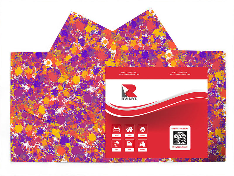 car crash paint splatter Craft Vinyl Sheet Pack