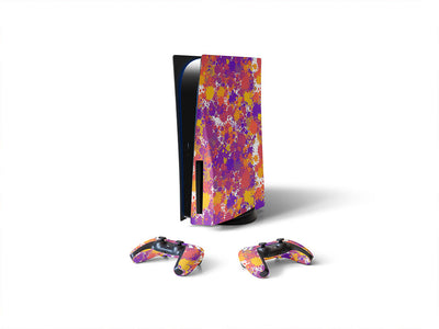 car crash paint splatter Sony PS5 DIY Skin