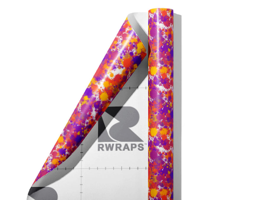 Car Crash Paint Splatter Wrap Film Sheets~Rwraps Series 914 Car Crash Paint Splatter Scrolled Sheet~3