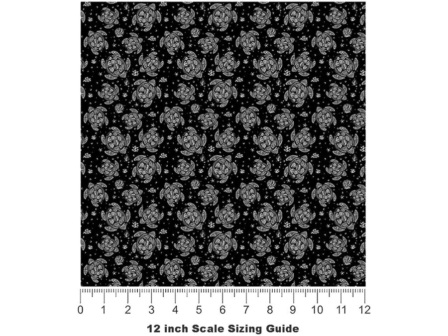 Carapace Tessellation Marine Life Vinyl Film Pattern Size 12 inch Scale~Rwraps Carapace Tessellation Marine Life Sizing Chart~2