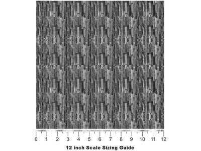 Carbon Stain Wooden Parquet Vinyl Film Pattern Size 12 inch Scale~Rwraps Carbon Stain Wooden Parquet Sizing Chart~3