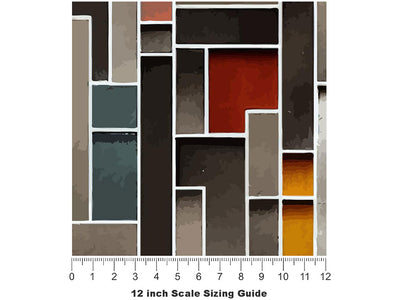 Carbonized Tile Vinyl Film Pattern Size 12 inch Scale~Rwraps Carbonized Tile Sizing Chart~3