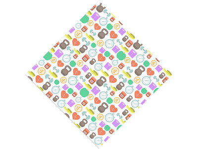 Cardio Workout Sport Vinyl Wrap Pattern