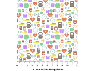 Cardio Workout Sport Vinyl Film Pattern Size 12 inch Scale~Rwraps Cardio Workout Sport Sizing Chart~2