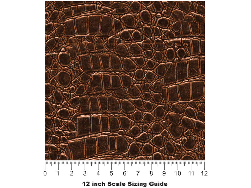 Caribbean Caiman Crocodile Vinyl Film Pattern Size 12 inch Scale~Rwraps Caribbean Caiman Crocodile Sizing Chart~3