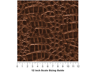 Caribbean Caiman Crocodile Vinyl Film Pattern Size 12 inch Scale~Rwraps Caribbean Caiman Crocodile Sizing Chart~3