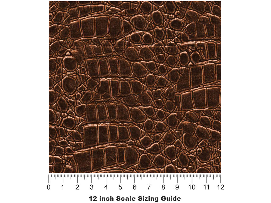 Caribbean Caiman Crocodile Vinyl Film Pattern Size 12 inch Scale~Rwraps Caribbean Caiman Crocodile Sizing Chart~3