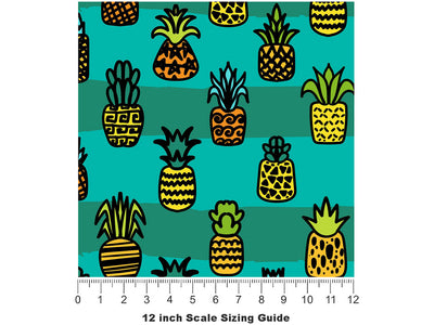 Caribbean Selections Fruit Vinyl Film Pattern Size 12 inch Scale~Rwraps Caribbean Selections Fruit Sizing Chart~2