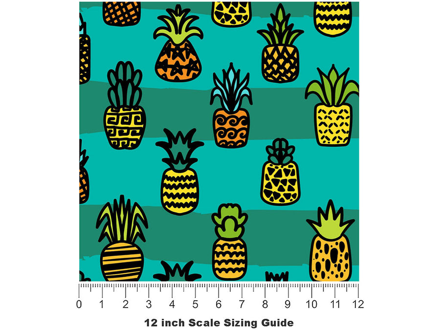 Caribbean Selections Fruit Vinyl Film Pattern Size 12 inch Scale~Rwraps Caribbean Selections Fruit Sizing Chart~2