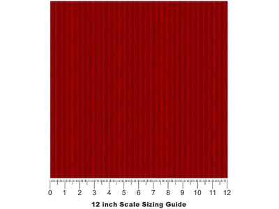 Carmine  Wood Plank Vinyl Film Pattern Size 12 inch Scale~Rwraps Carmine  Wood Plank Sizing Chart~3