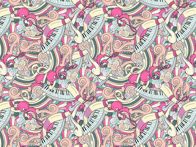 Carnation Chords Music Vinyl Wrap Pattern~Rwraps Series 914 Digitally Printed Vinyl Wrap~0