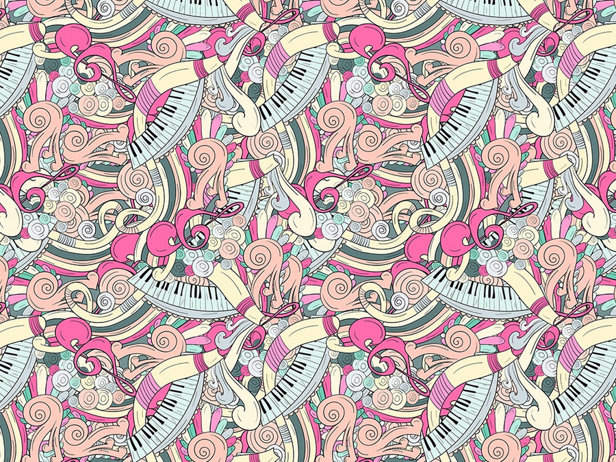 Carnation Chords Music Vinyl Wrap Pattern~Rwraps Series 914 Digitally Printed Vinyl Wrap~0