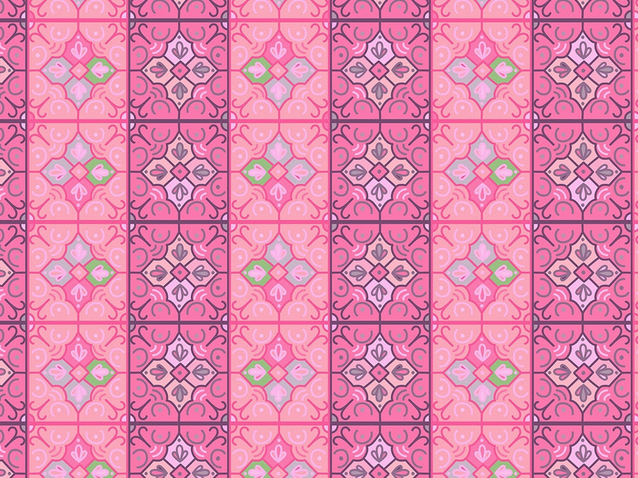 Carnation Tile Vinyl Wrap Pattern~Rwraps Series 914 Digitally Printed Vinyl Wrap~0