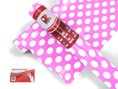 carnation pink polka dot Craft Vinyl Roll