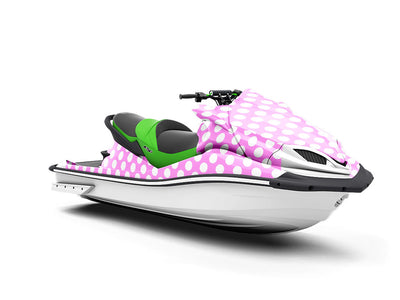 Carnation Pink Polka Dot Jet Ski Vinyl Customized Wrap